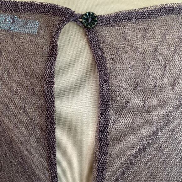 Maurices Light Brown Sheer Lace Top Short Sleeve Size XL Fairy Grunge Whimsygoth - Picture 8 of 9